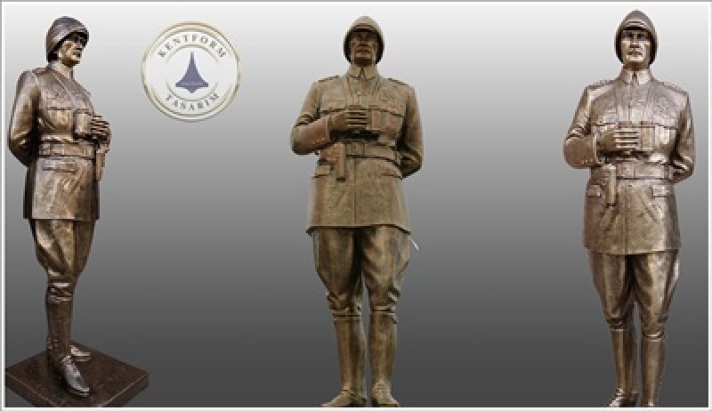 ASKERİ KIYAFETLİ ATATÜRK HEYKELİ