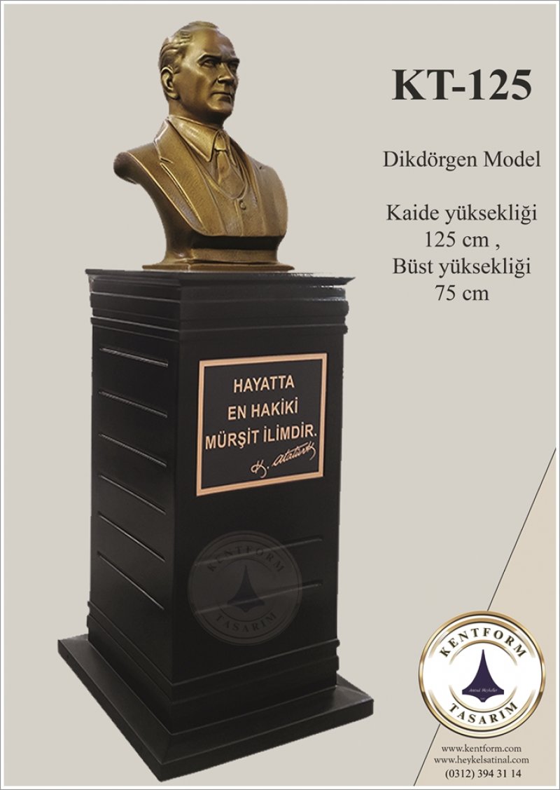 KT-125 HAZIR KAİDELİ ATATÜRK BÜSTÜ DİKDÖRTGEN MODEL daha fazlası için tıklayınız