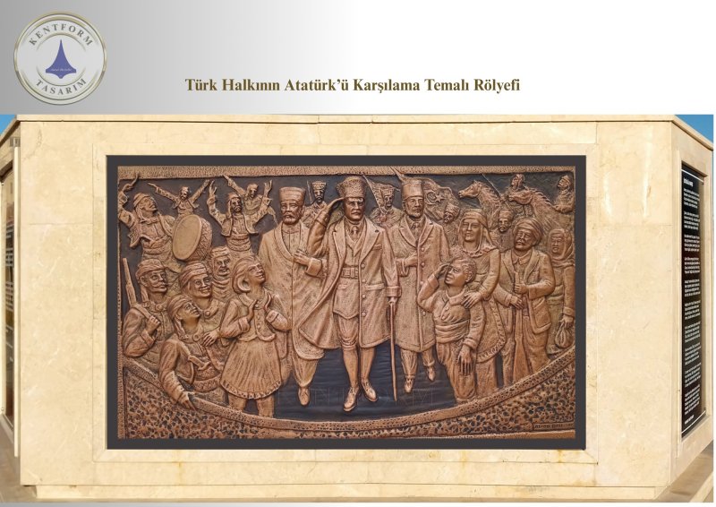 TÜRK HALKININ ATATÜRK'Ü KARŞILAMA TEMALI RÖLYEFİ